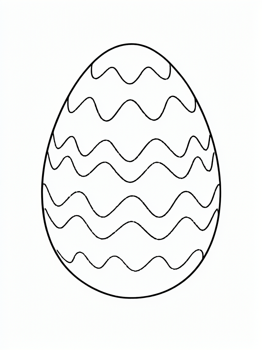 Ovo ondulado desenho para colorir