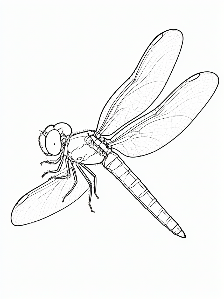 Libélula: desenho para colorir