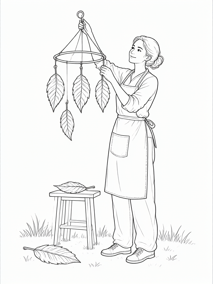 Artesã desenho para colorir