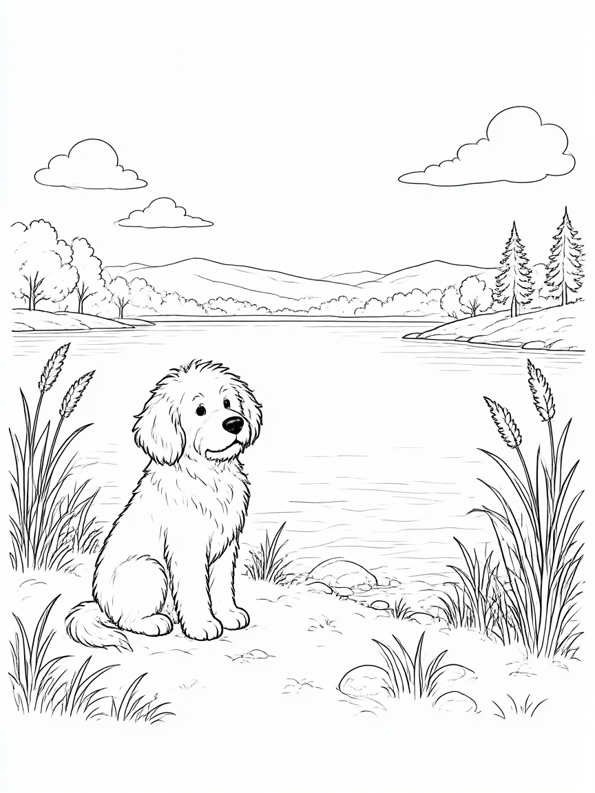Cachorro: desenho para colorir