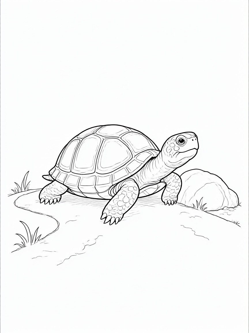 Tartaruga desenho para colorir