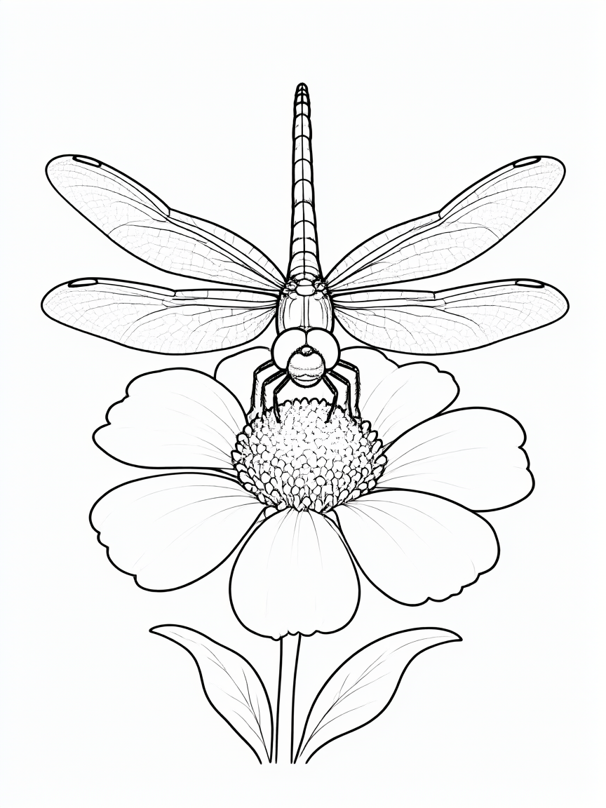 Libélula: desenho para colorir