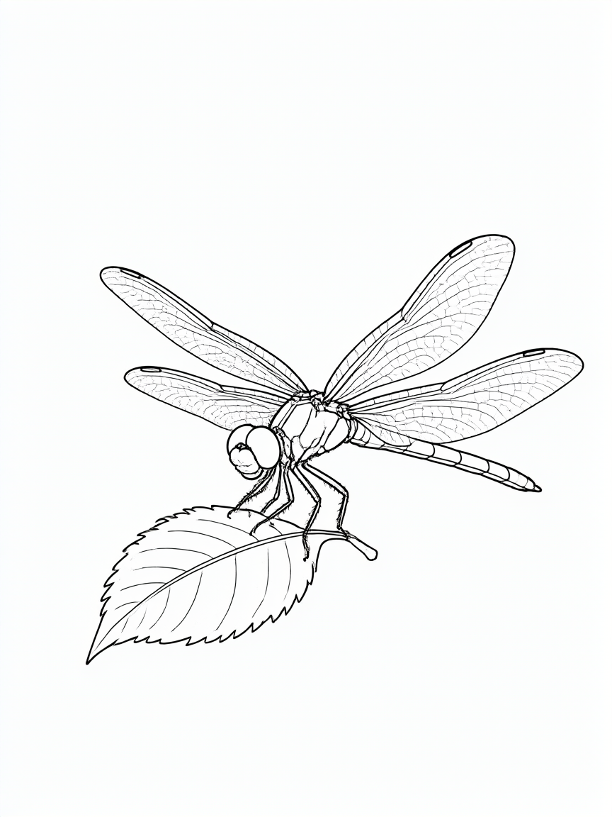 Libélula: desenho para colorir