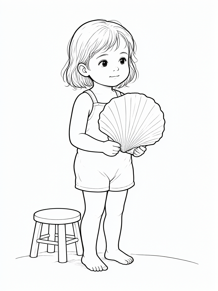 Concha gigante desenho para colorir
