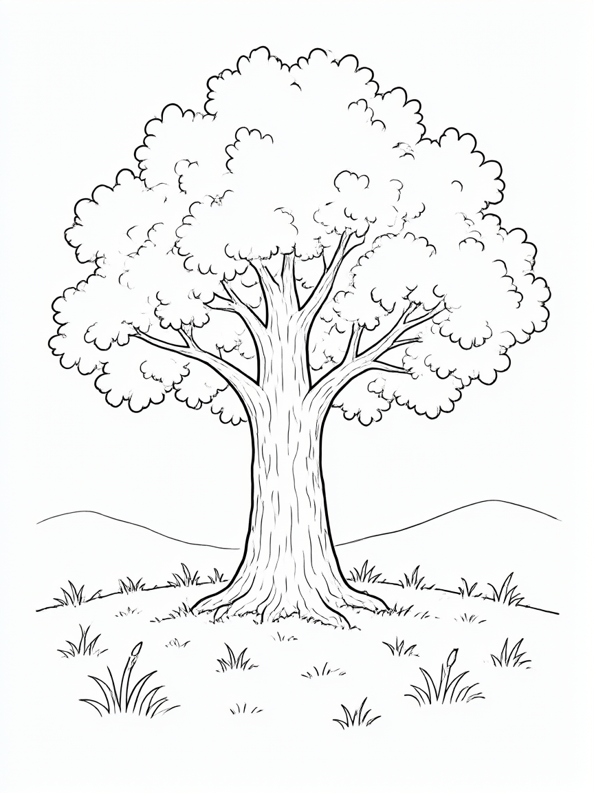 Árvore desenho para colorir