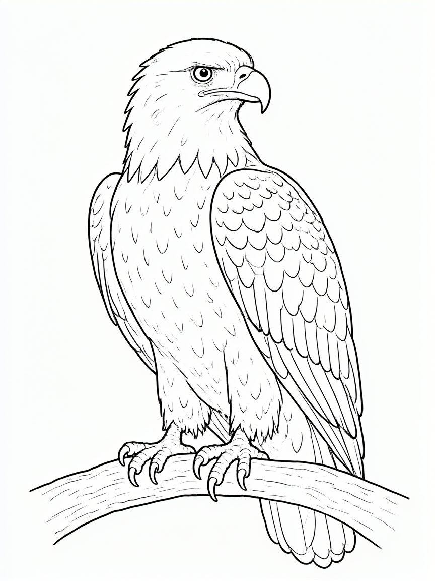 Águia: desenho para colorir