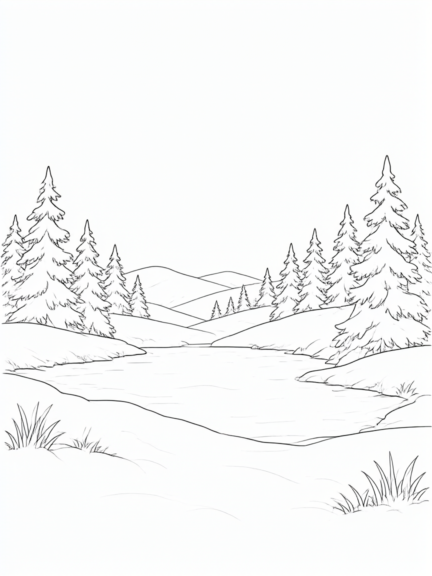 Inverno: desenho para colorir
