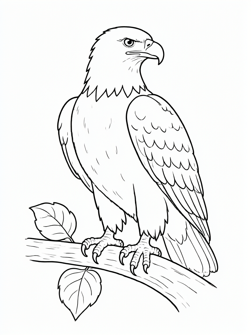 Águia: desenho para colorir