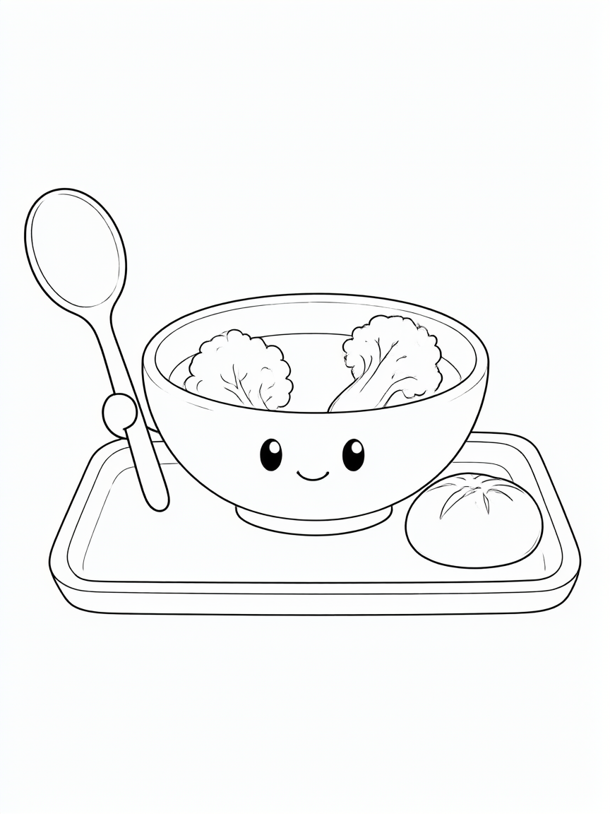 Sopa: desenho para colorir