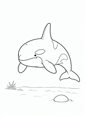 Orca: desenho para colorir