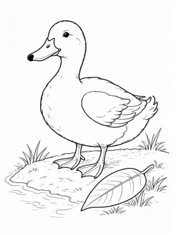 Pato desenho para colorir