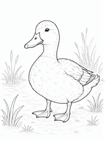 Pato: desenho para colorir