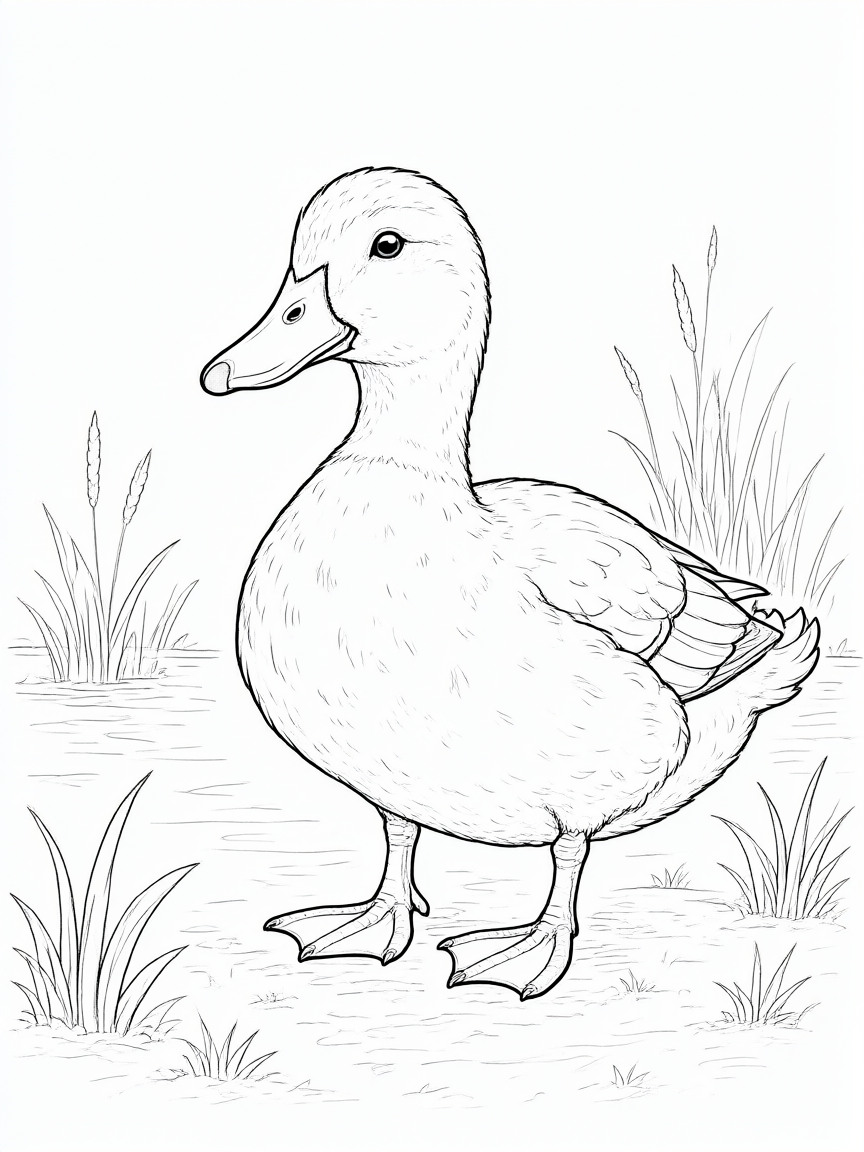 Pato: desenho para colorir
