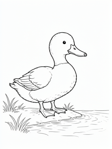 Pato desenho para colorir