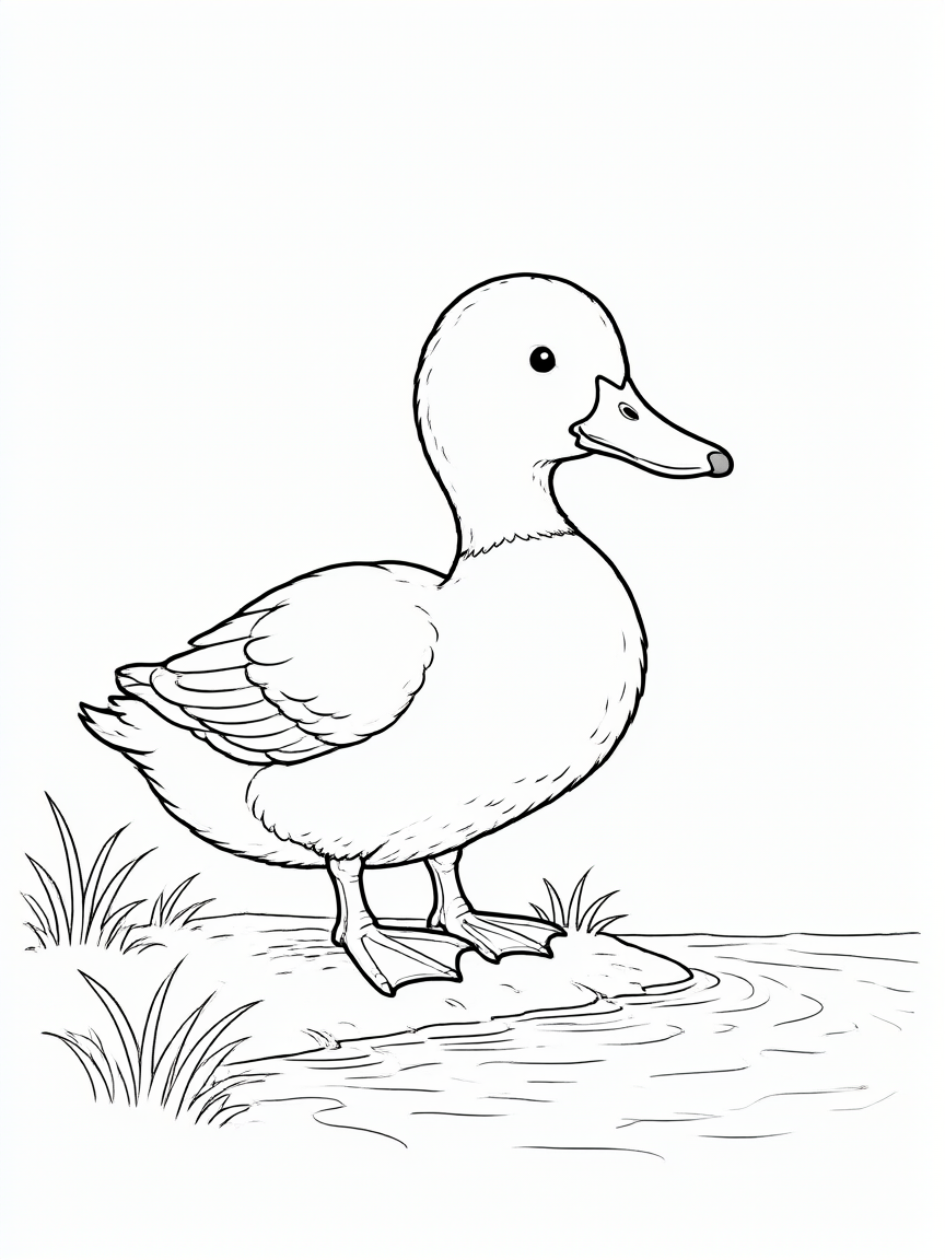 Pato desenho para colorir