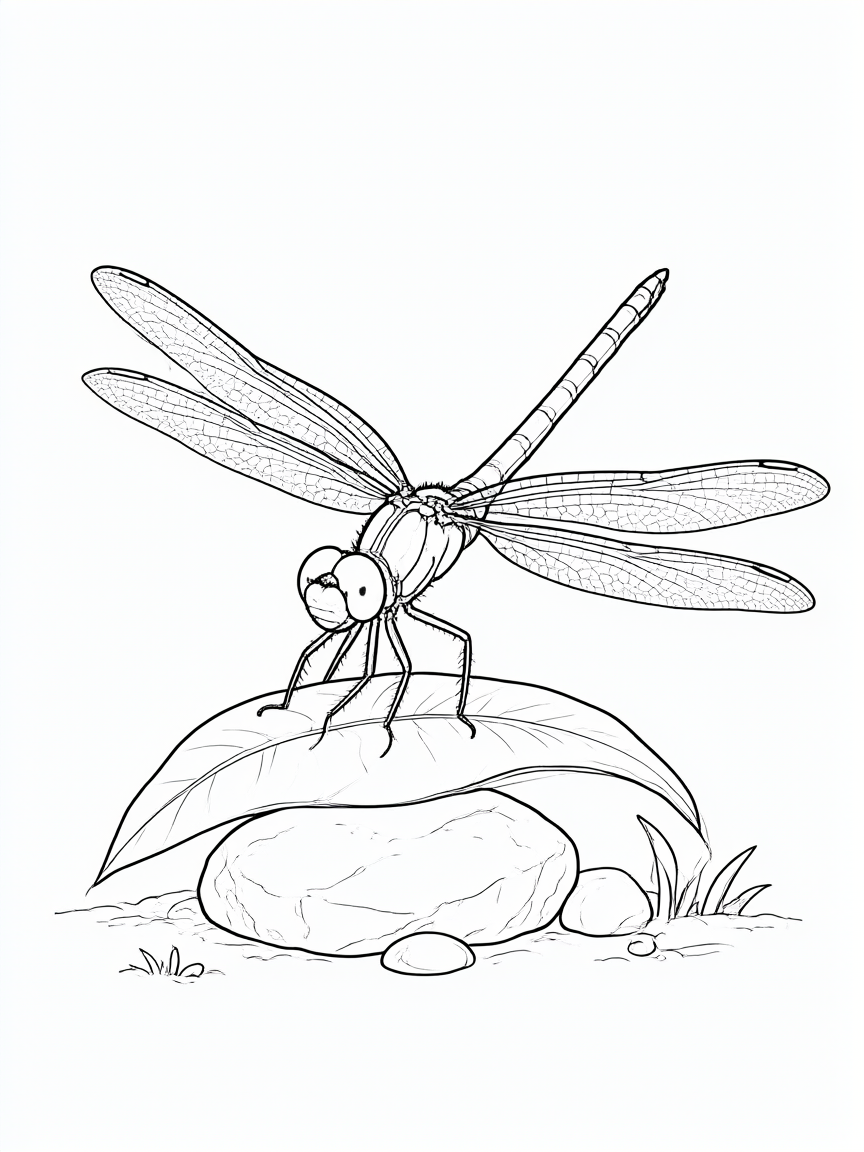 Libélula: desenho para colorir