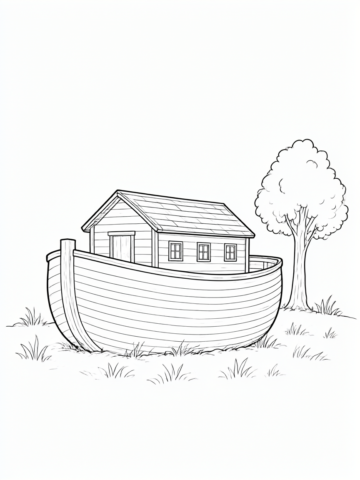 Arca: desenho para colorir