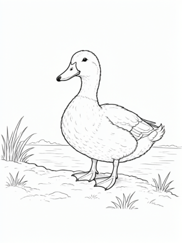 Pato: desenho para colorir