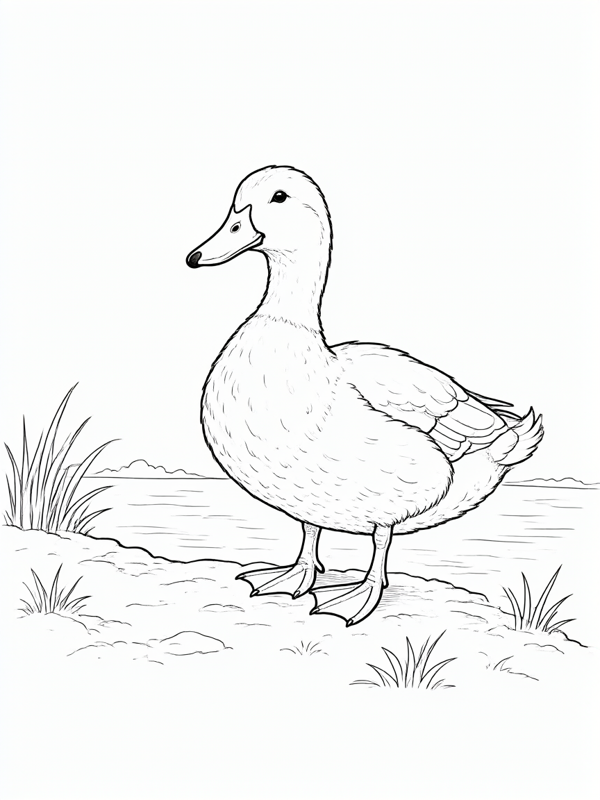 Pato: desenho para colorir