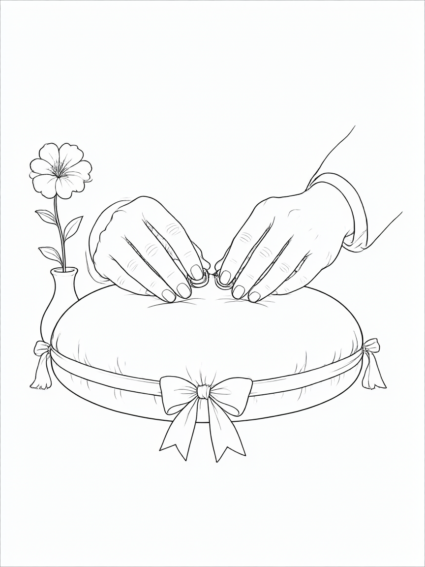 Alianças: desenho para colorir