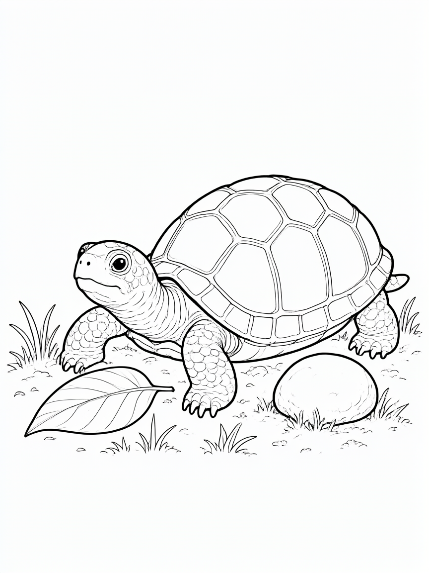 Tartaruga: desenho para colorir