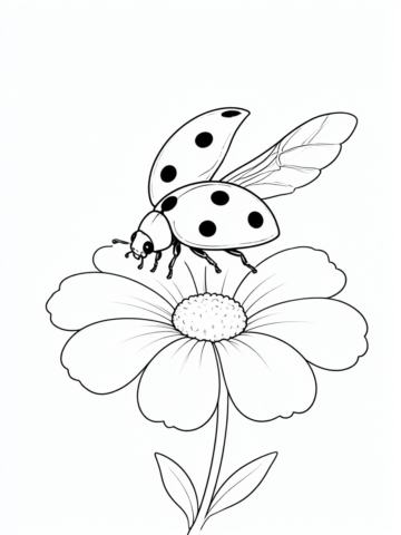 Joaninha desenho para colorir
