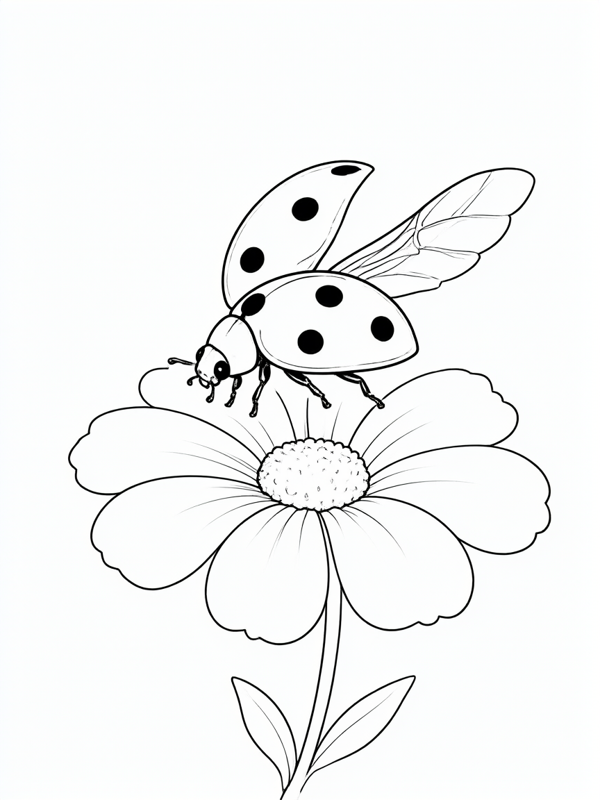 Joaninha desenho para colorir