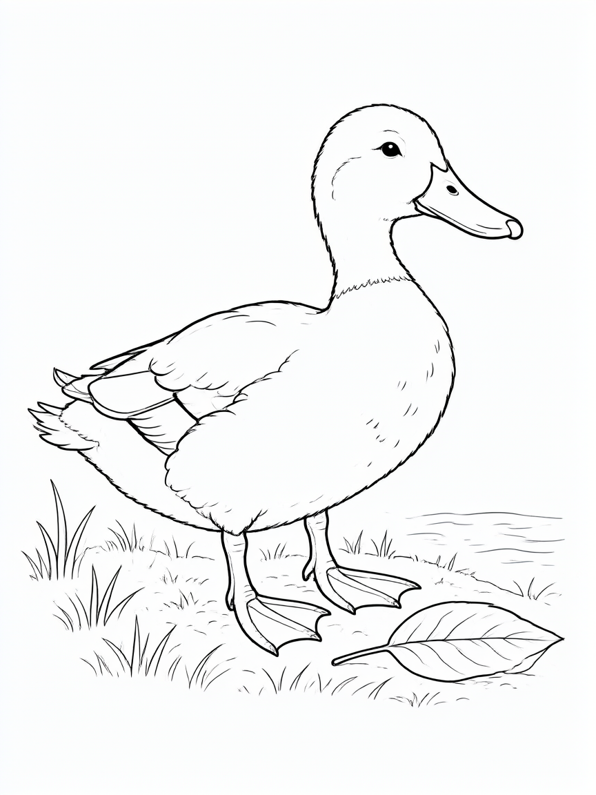 Pato: desenho para colorir