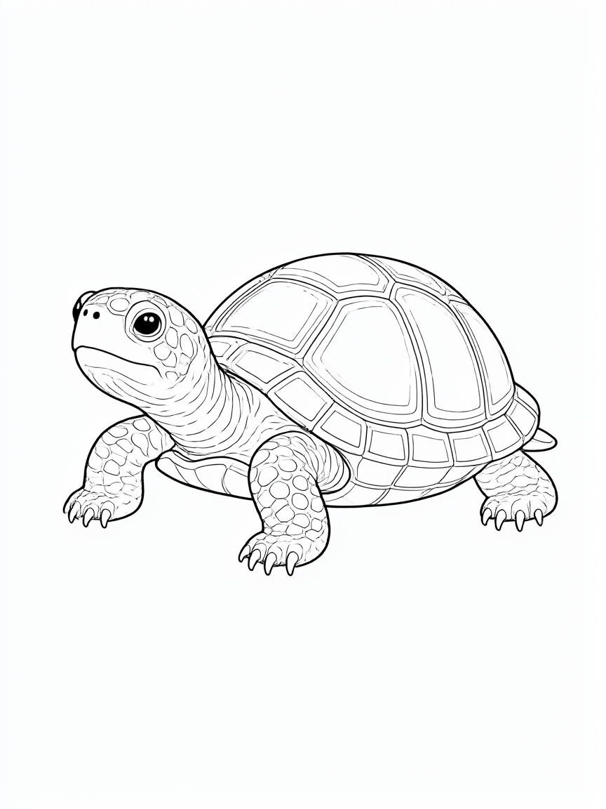 Tartaruga: desenho para colorir