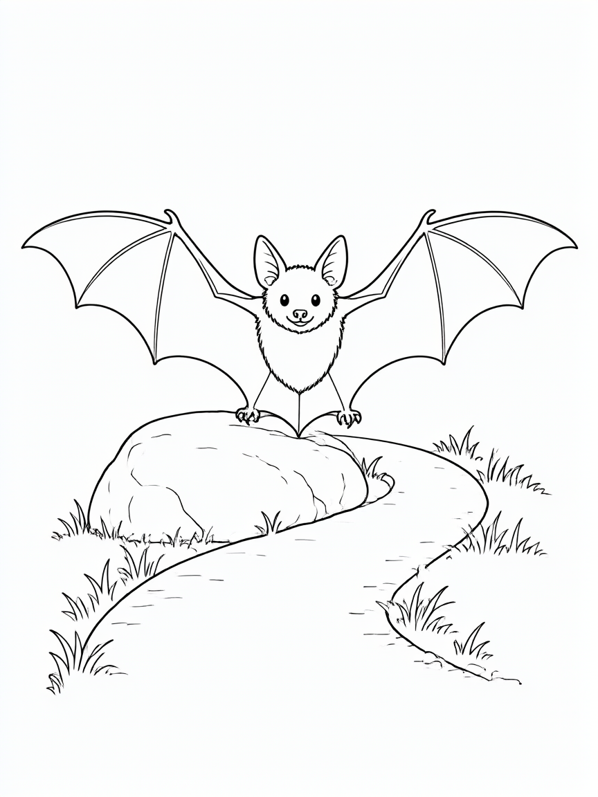 Morcego desenho para colorir
