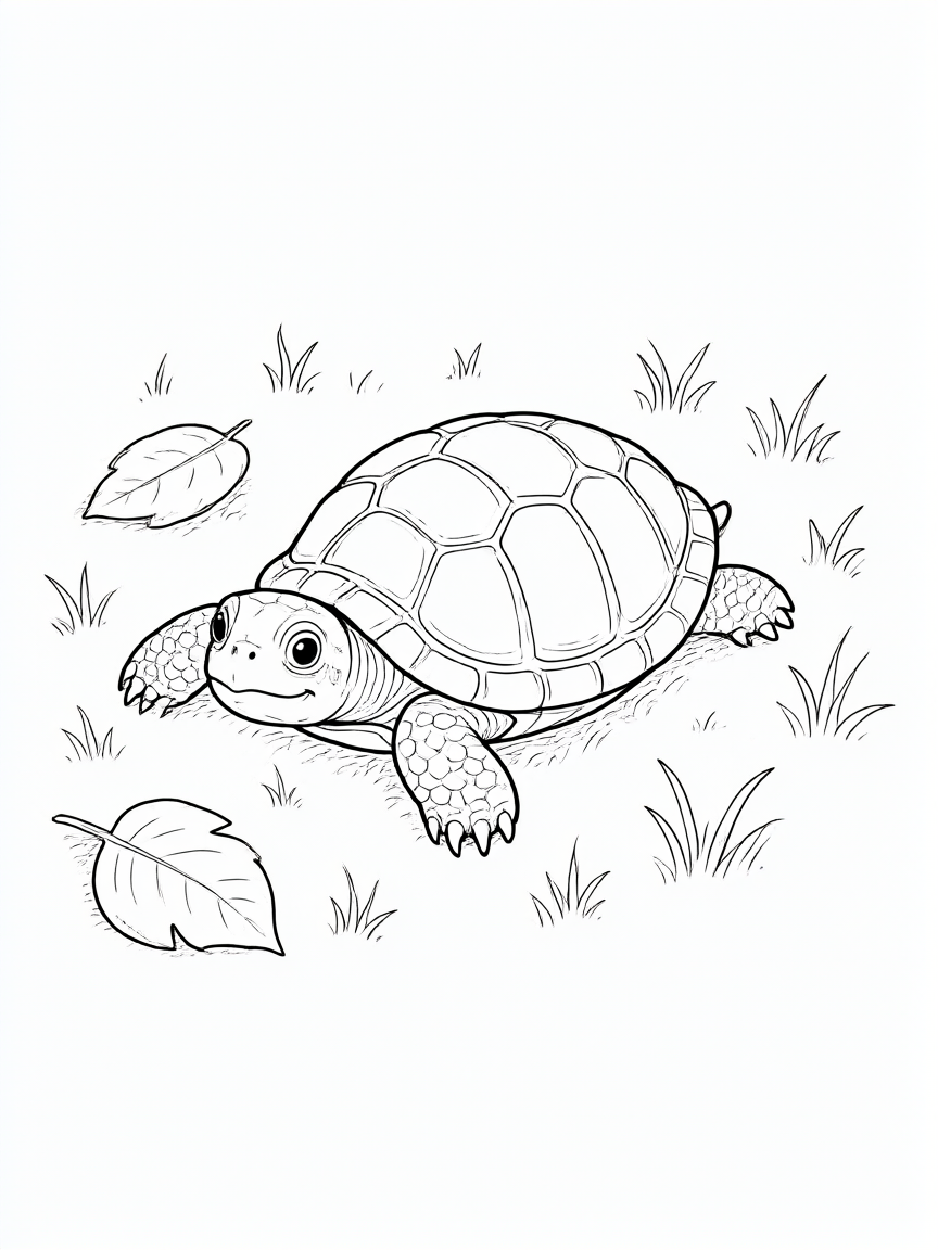 Tartaruga: desenho para colorir