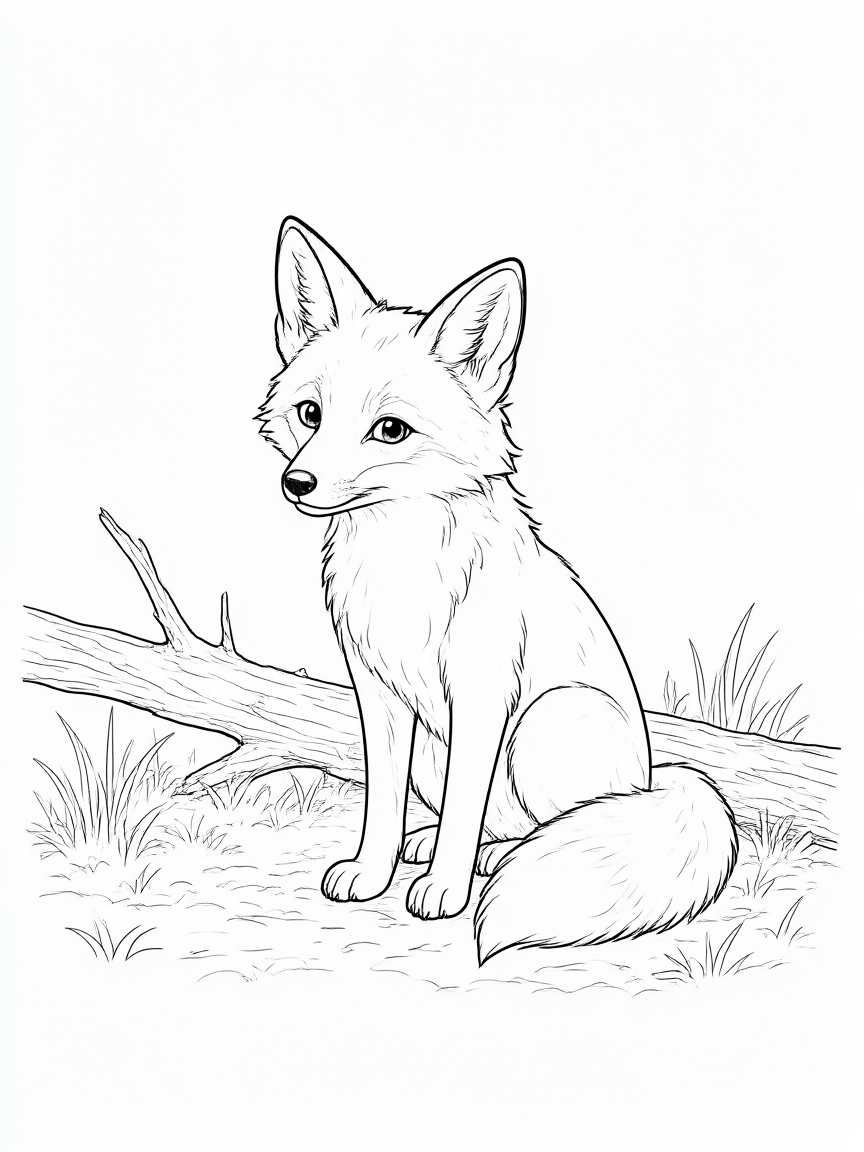 Raposa desenho para colorir