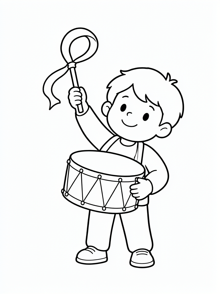 Tambor: desenho para colorir