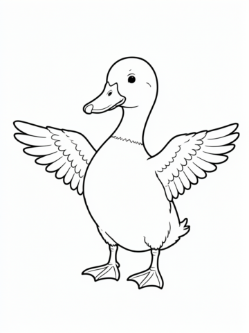 Pato desenho para colorir