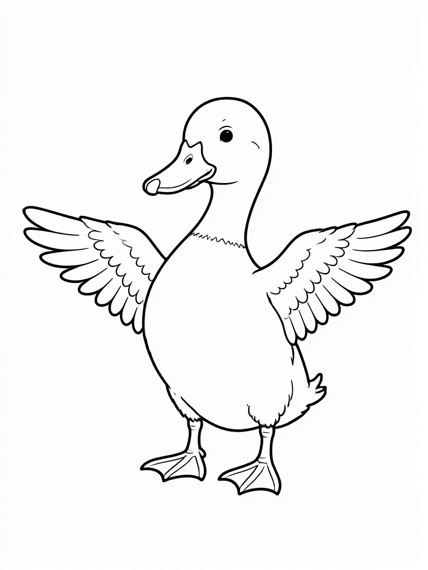Pato desenho para colorir