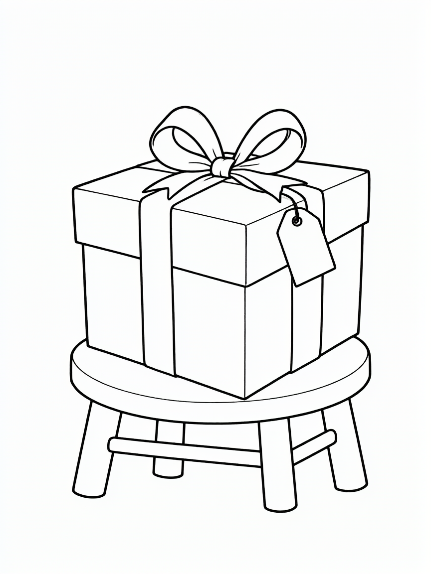 Presente: desenho para colorir