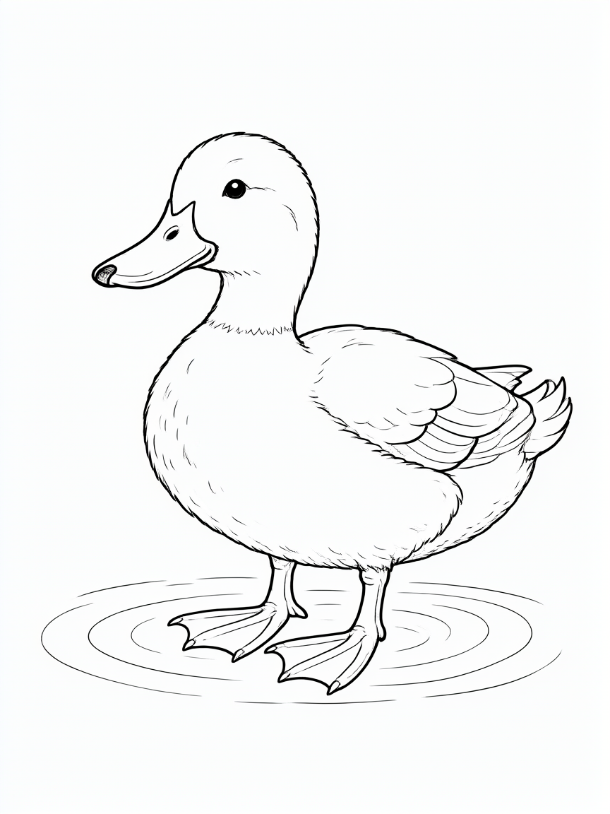 Pato: desenho para colorir