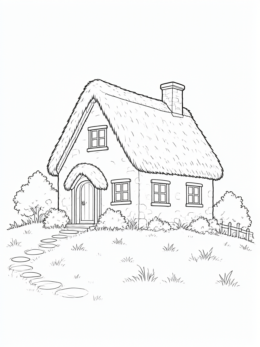 Casa: desenho para colorir