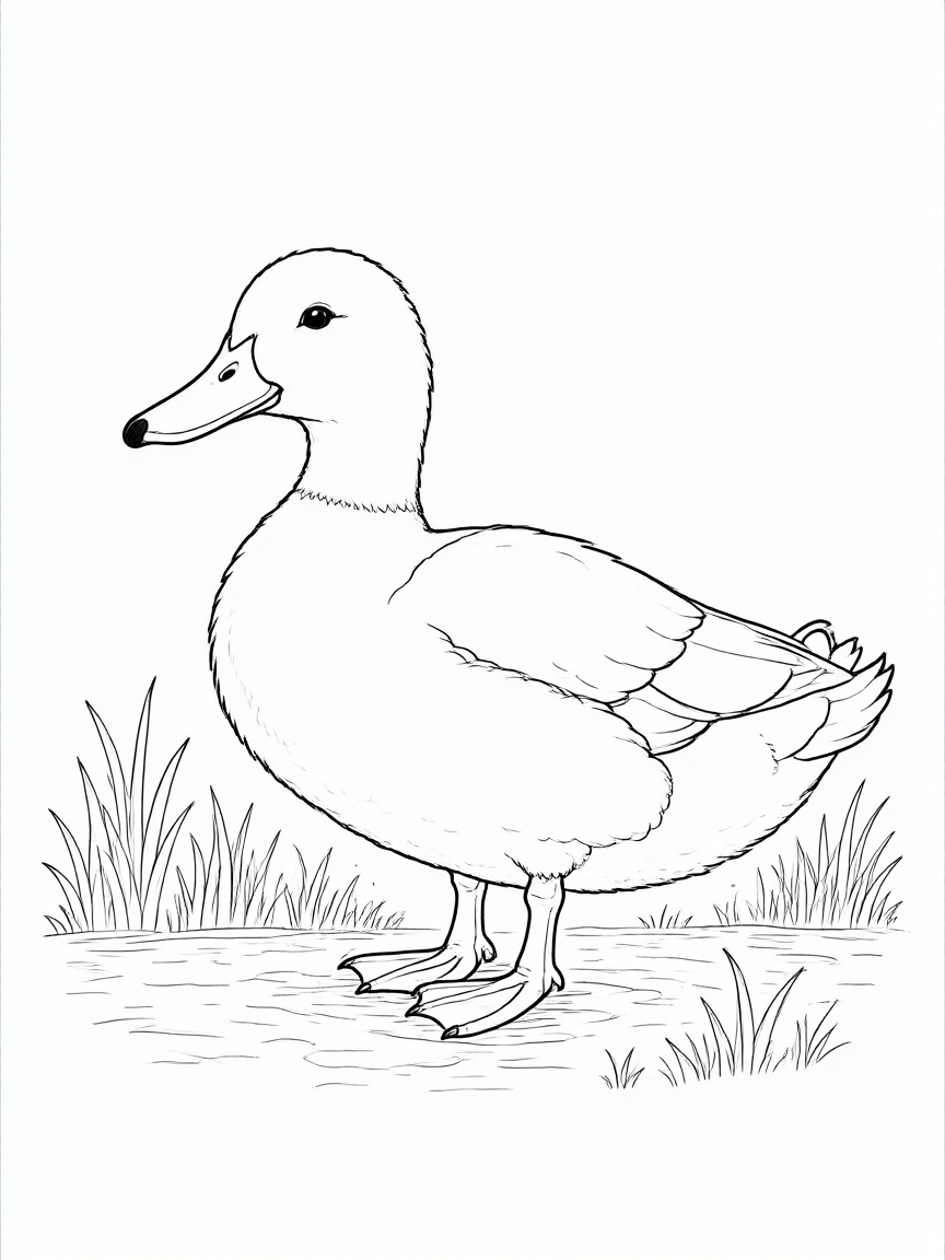 Pato: desenho para colorir