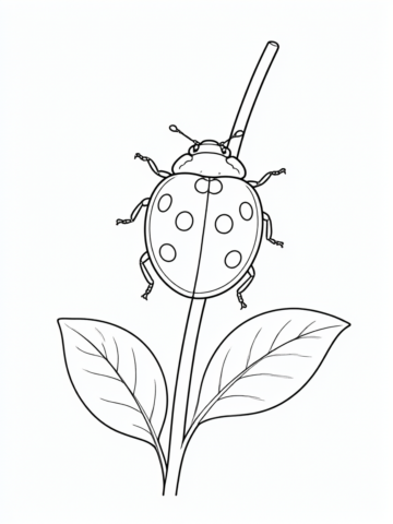 Joaninha: desenho para colorir