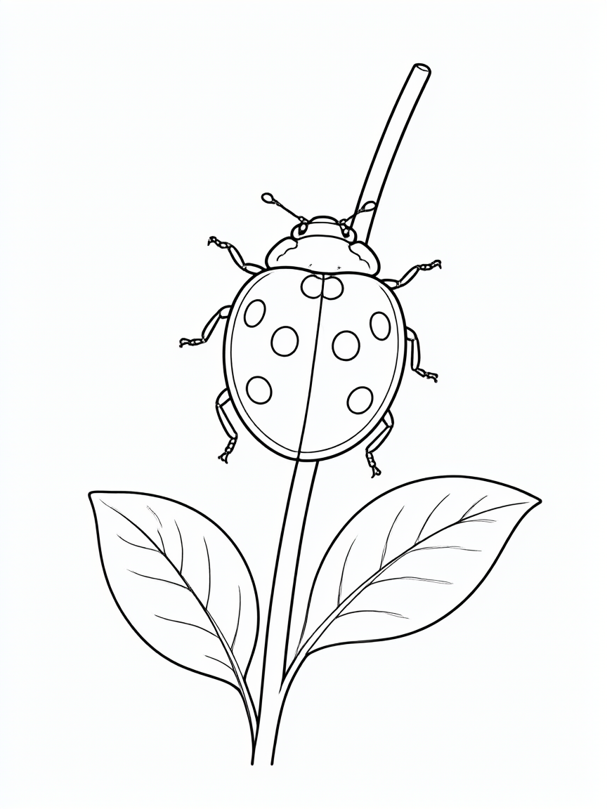 Joaninha: desenho para colorir