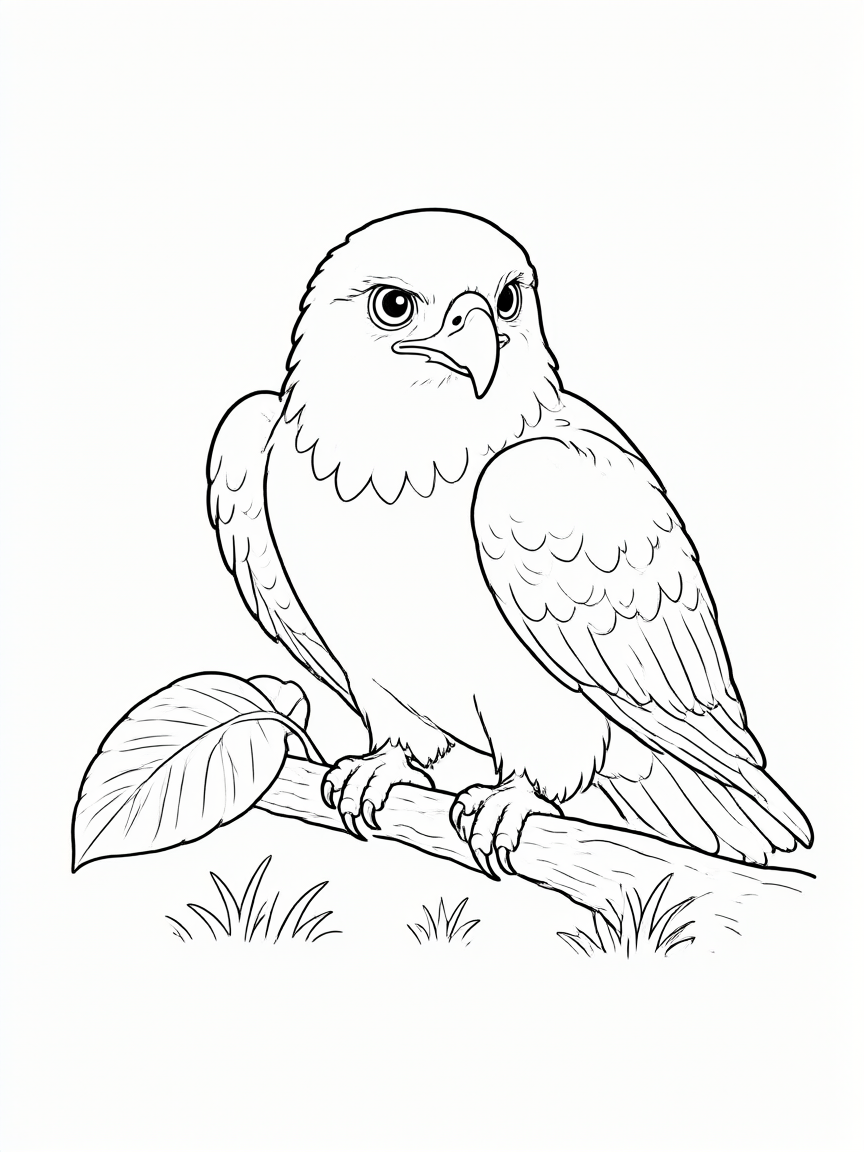 Águia: desenho para colorir