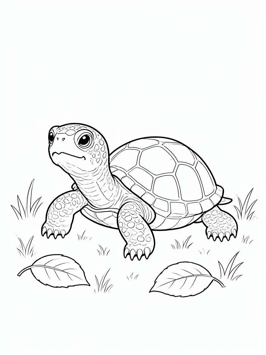 Tartaruga: desenho para colorir
