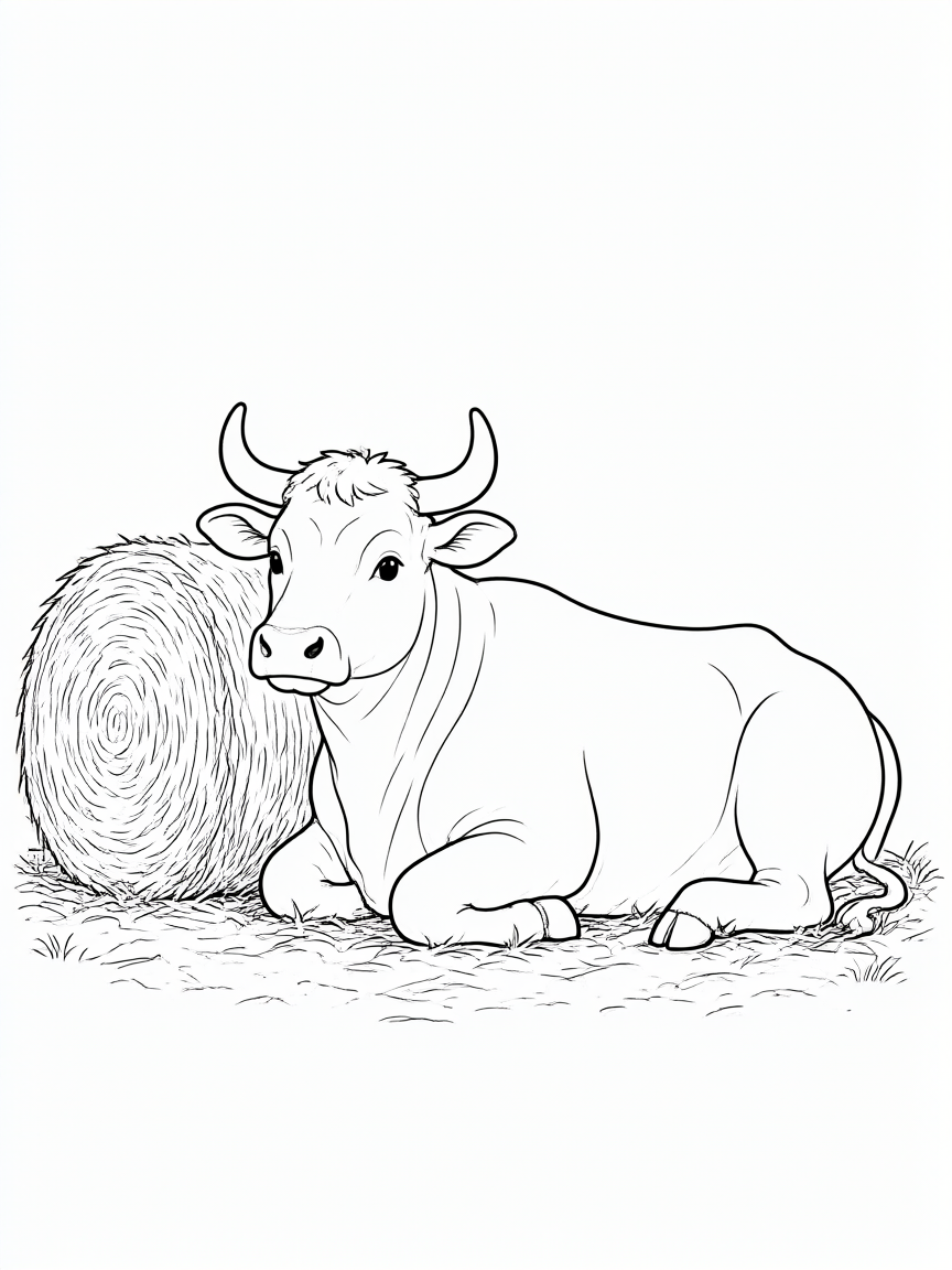 Touro: desenho para colorir