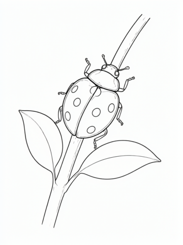 Joaninha desenho para colorir