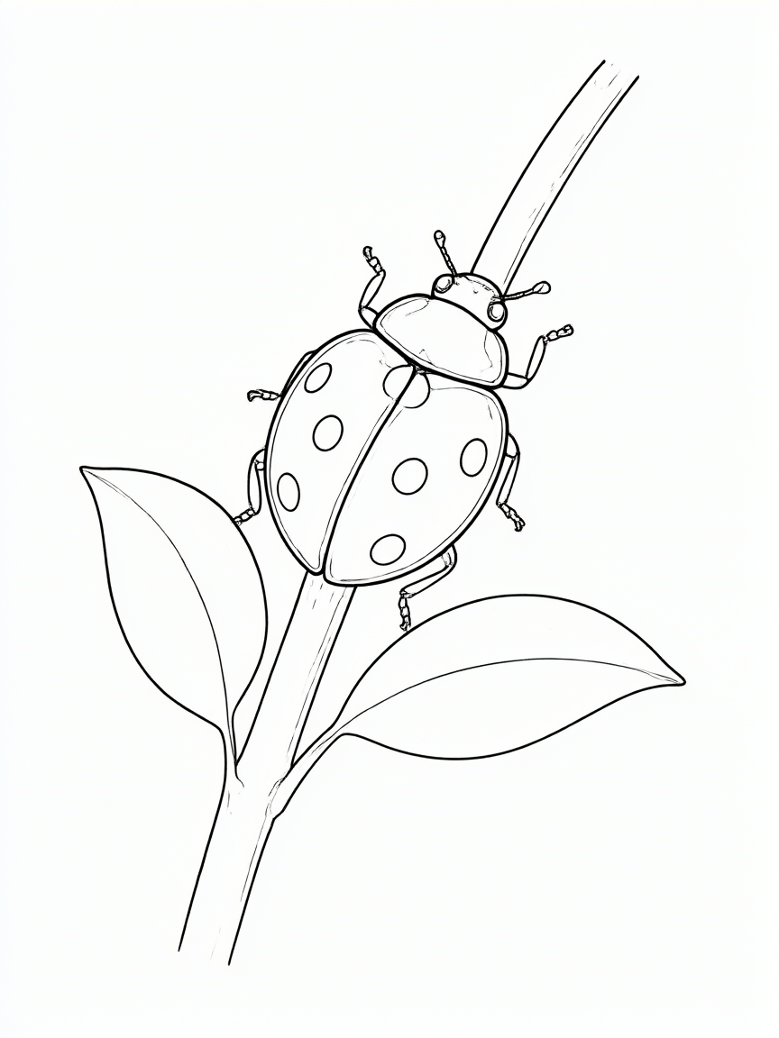 Joaninha desenho para colorir
