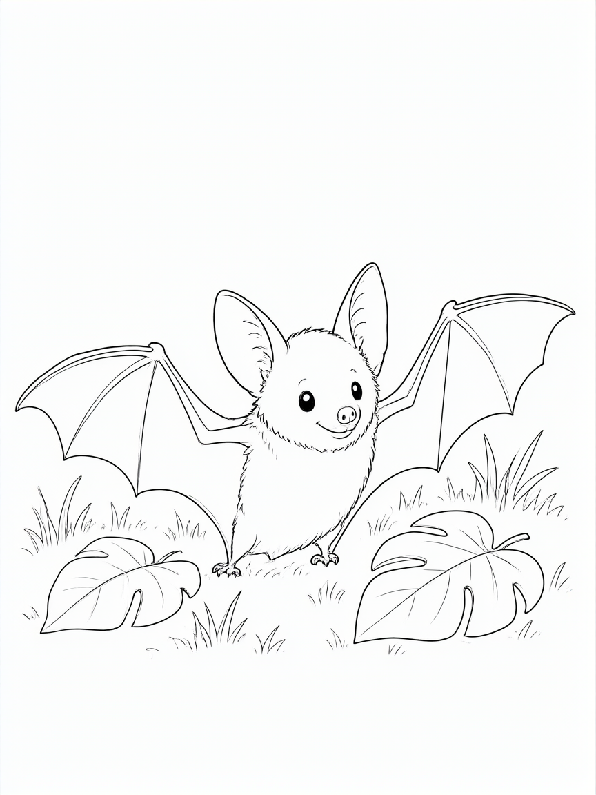 Morcego desenho para colorir