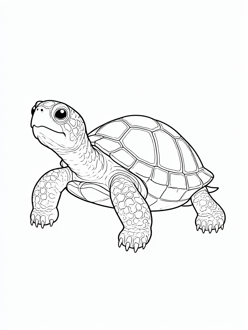 Tartaruga: desenho para colorir