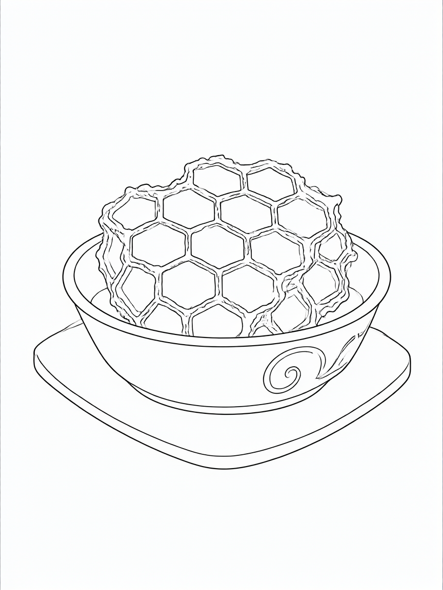Favo: desenho para colorir