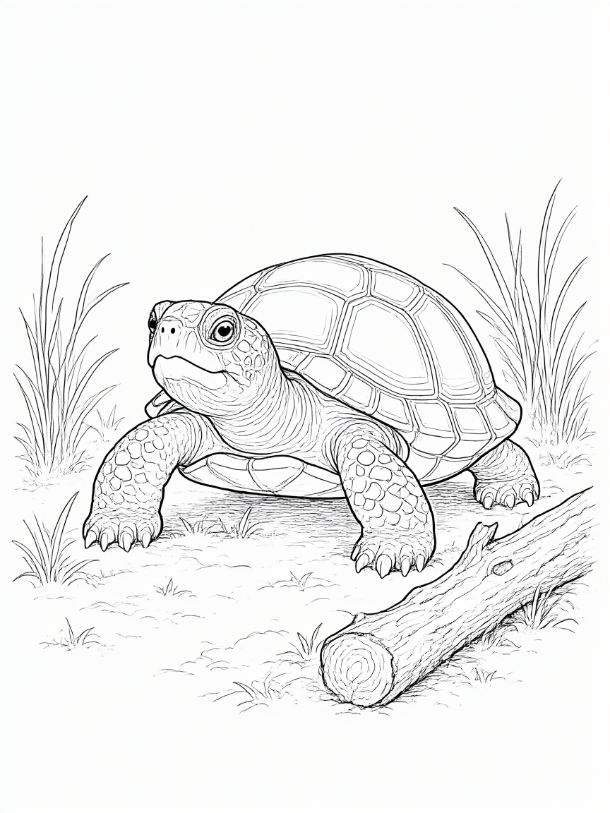 Tartaruga: desenho para colorir